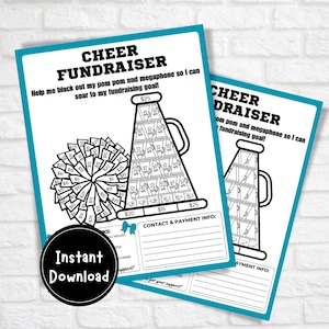 Cheer Fundraiser Flyer, Fill My Pom Pom, Fundraiser Flyer, Cheerleading Competition, Sponsor My Cheerleader, Team Fundraiser, Cheer Mom
