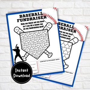 Raccolta fondi per il baseball, Colora la mia base, Volantino per raccolta fondi, Raccolta fondi per la squadra, Pallone da viaggio, Sponsor del baseball, Mamma del baseball, Modulo per raccolta fondi 8,5X11"