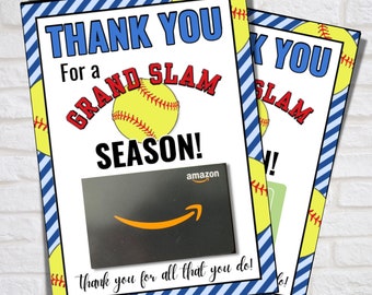 Softball Coach Thank You Card, Printable Softball Coach Gift Card Holder, Coach Appreciation, Softball Coach Gift, Coach Gift Idea