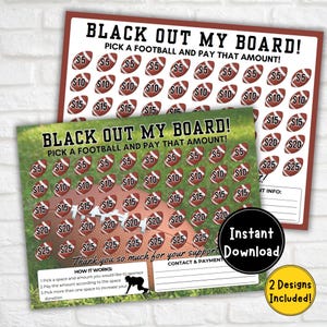 Football Fundraiser, Black Out My Board, Fundraiser Flyer, Team Fundraiser, Football Team, Sponsor My Season, Fundraiser Form, 8.5X11