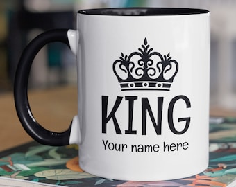 Personalized gift Personalized coffee cup King mug Birthday gift Coworker mug Fathers day Son Christmas gift