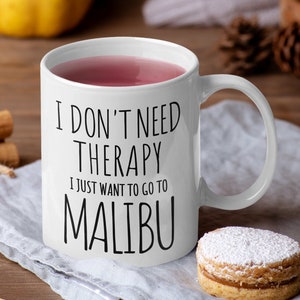 Malibu mug, Love Malibu gift, Malibu beach coffee cup, therapy gift, california mug, city of Malibu, love Malibu Lagoon, Malibu beach gift