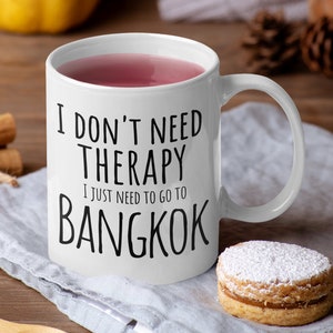 Bangkok gift mug, Bangkok mug, Thailand travel gift, Dreaming of Bangkok holidays, Thai coffee cup, Thai holiday gifts, love bangkok gift