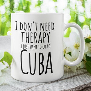 Cuba mug, Cuba gift, Dreaming of Cuba coffee cup, Cuban mug, Sala Cuba pride gift, Cuba love gift mug, I love Cuba coffee mug, Cuban gifts image 1