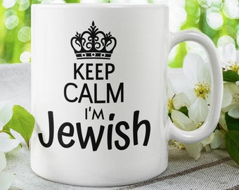 Jewish mug cant keep calm coffee cup Jewish gifts Funny gift for Jewish gift for her Gift for him Hebrew mug Israel coffee cup