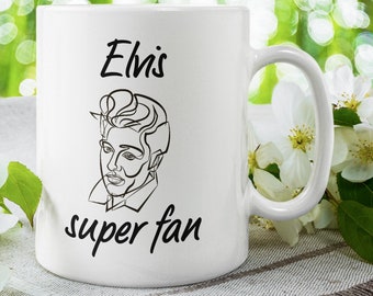 Elvis super fan gift mug for lover elvis presley coffee cup Elvis mug I love elvis Memphis mug Graceland gift