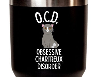 Chartreux cat gifts, chartreux owner present, funny gift for chartreux  lover, chartreux insulated tumbler, chartreux cats tumblers for her