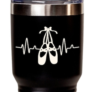 Ballet dancer gifts, gift for ballet dance teacher, ballet shoes insulated tumbler, dance student present, ballet glass drinkware for her
