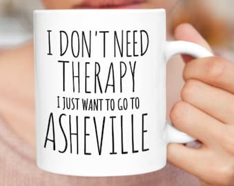 Asheville Mug Blue Ridge Mountains Coffee Cup - Therapy Gift