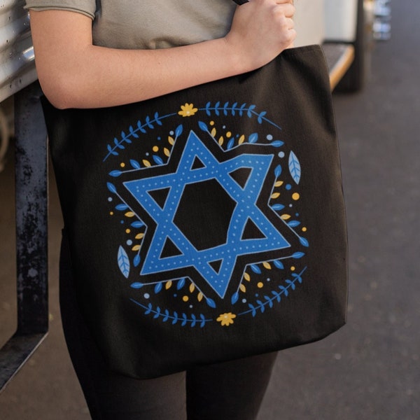 Jewish tote bag Star of David gift Jewish present Hanukah Tote Bag gift for Jewish friend birthday Jewish presents unique Star of David gift