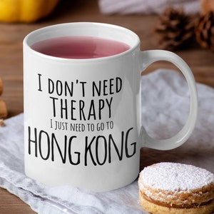 Hong Kong mug Love Hong Kong China Holiday travel to Hong Kong gift mug