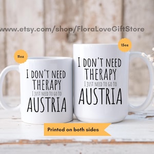 Austria coffee cup Love Austria gift for Austrian travel planning holiday Vienna Dreaming of Budapest mug Austrian gift for family