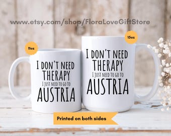 Austria coffee cup Love Austria gift for Austrian travel planning holiday Vienna Dreaming of Budapest mug Austrian gift for family