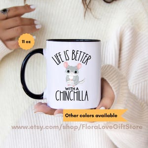 Chinchilla gift for chinchilla owner mug I love chinchillas present chinchilla mom coffee cup gift for chinchilla lover cute chinchilla