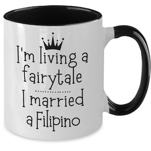 Mug philippin, cadeau philippin, femme philippine, mari philippin, cadeau drôle de Saint-Valentin pour un philippin, marié une tasse de café philippine