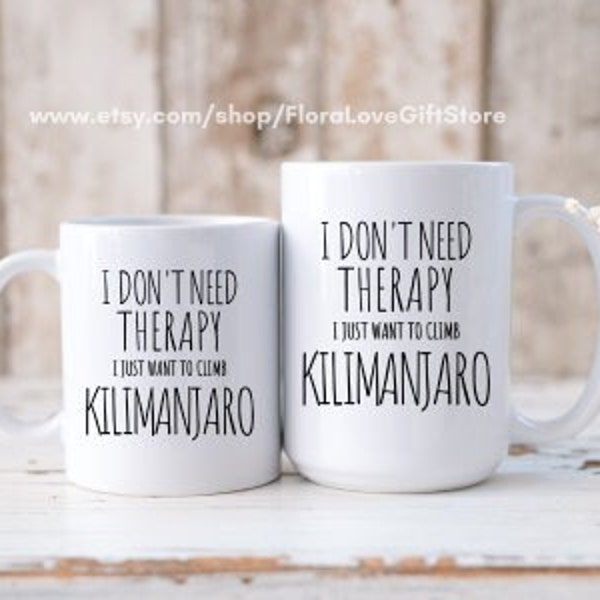 Kilimanjaro gift for climbing Kilimanjaro mug climber coffee cup Mt Kilimanjaro adventurer gift Mount Kilimanjaro tanzania africa travel cup