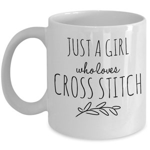 Cross stich gift, Love cross stitch gift, Cross stitch cup, cross stitch coffee cup, Needlework mug , Embroidery gift, Cross stitch lover image 6