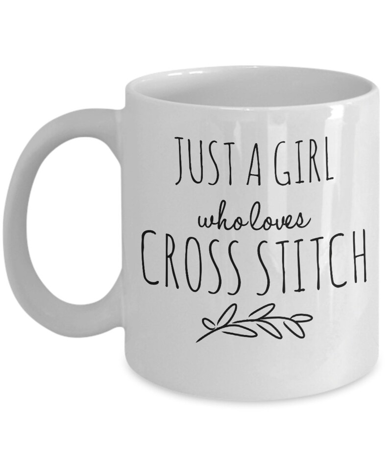 Cross stich gift, Love cross stitch gift, Cross stitch cup, cross stitch coffee cup, Needlework mug , Embroidery gift, Cross stitch lover image 6