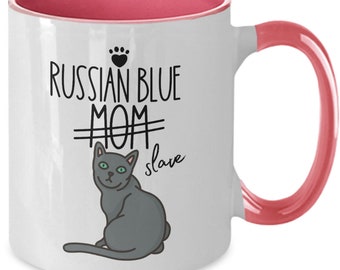 Funny russian blue cat gift, mug for russian blue mom, Cat breed coffee cup, cat mom gifts, Russian blue owner coffee cup, Russian blue mug