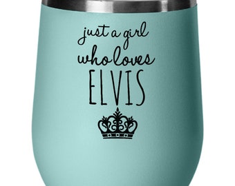 Elvis gift, elvis wine tumbler,elvist gifts,  elvis lover gifts, elvis presley gift, the king of, stemless wine glass, graceland, memphis