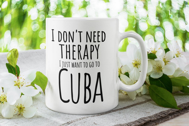 Cuba mug, Cuba gift, Dreaming of Cuba coffee cup, Cuban mug, Sala Cuba pride gift, Cuba love gift mug, I love Cuba coffee mug, Cuban gifts image 1