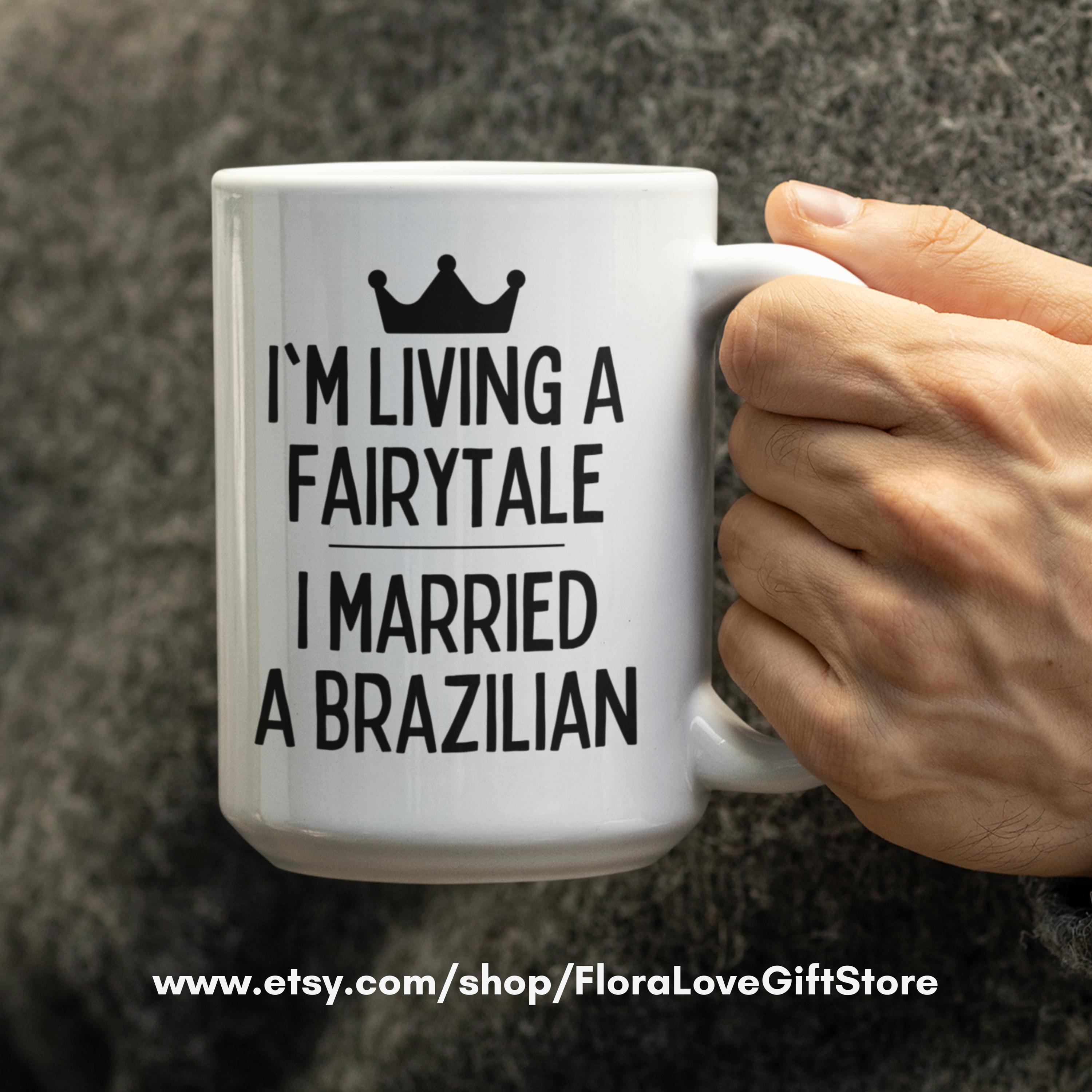 Mug brésilien, cadeau Brésil, cadeaux brésiliens pour femme, mari brésilien, né au Brésil, cadeau amusant pour brésilien, tasse à café brésilienne