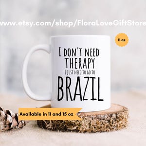 Tazza Brasile Tazza da caffè brasiliana Regalo per la famiglia brasiliana Home is Brazil Tazza, Regalo per le vacanze in Brasile, Regalo per la famiglia brasiliana che si trasferisce in Brasile immagine 2