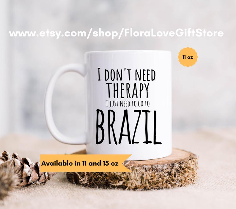 Tazza Brasile Tazza da caffè brasiliana Regalo per la famiglia brasiliana Home is Brazil Tazza, Regalo per le vacanze in Brasile, Regalo per la famiglia brasiliana che si trasferisce in Brasile immagine 2