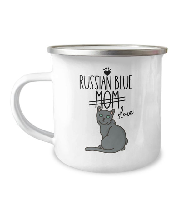 Cadeau de chat bleu russe, cadeaux bleu russe, tasse de camping