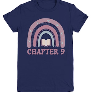 9th birthday shirt, 9th birthday girl tshirt, Chapter 9 gift for book loving girl 9 years old birthday tshirts for her nine year old