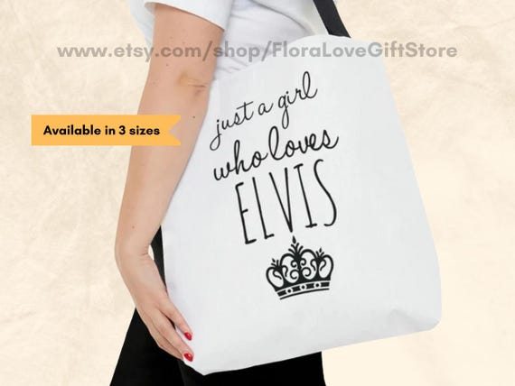 Elvis Gifts Just a Girl Who Loves Elvis Gift Tote Bag Presley Fan