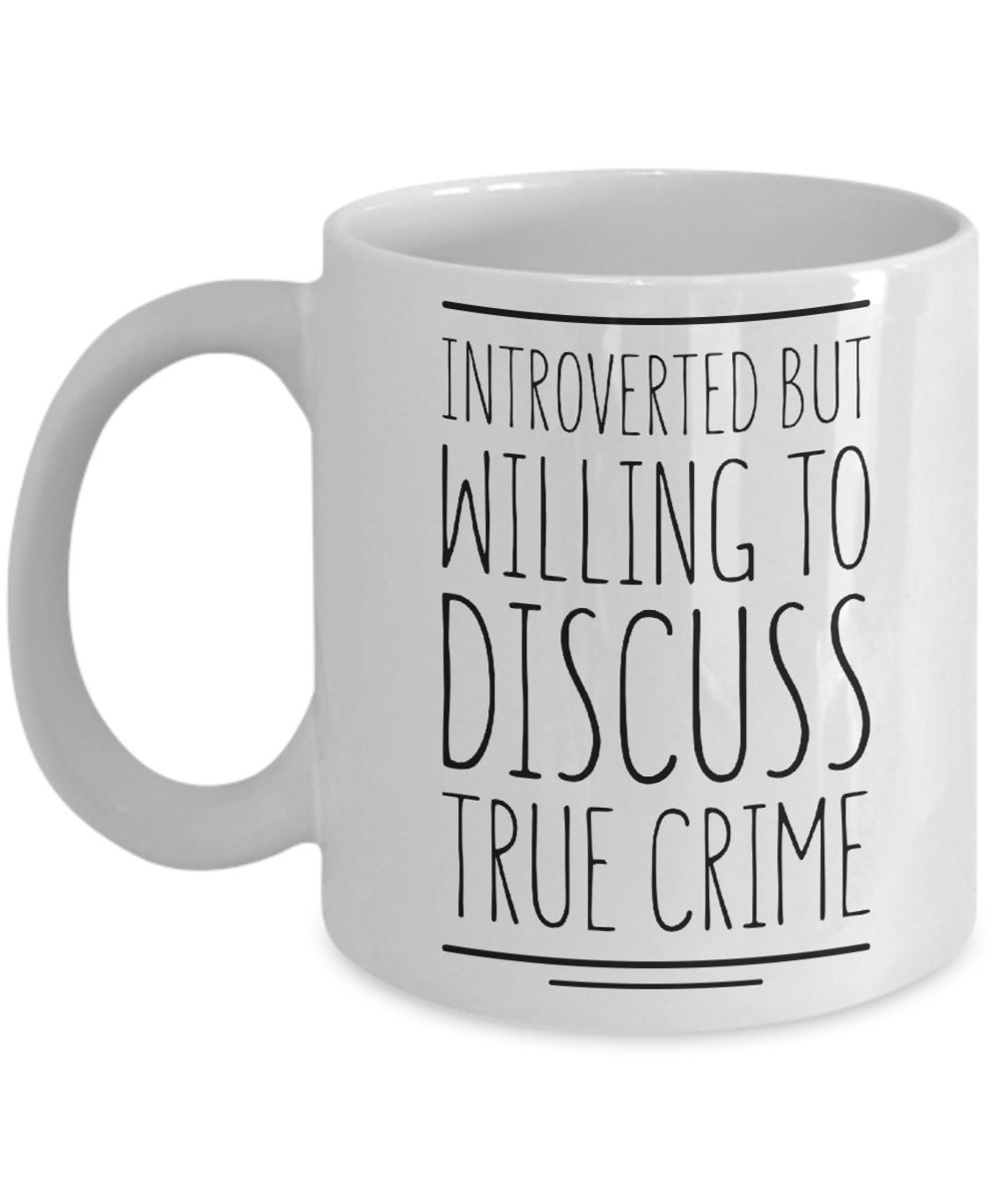 Funny Introvert Mug True Crime Lover Gift Introverts Coffee Etsy