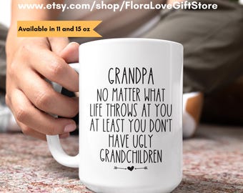 Regalo divertido para el abuelo, taza para el abuelo, para el mejor abuelo, sin importar la vida, taza de café para el día de los abuelos, regalo para el cumpleaños del abuelo.