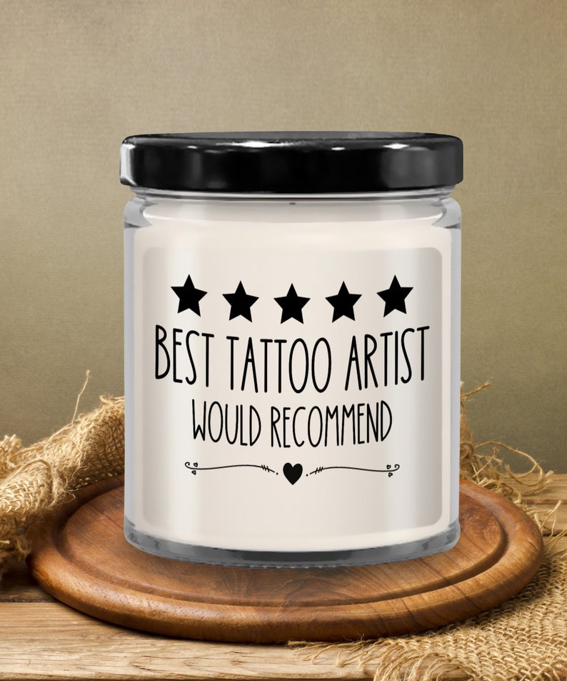 Tattoo artist gift, tattoo artist candle, gift for tattoo artist, soy candle, thank you gift, tattooist gift, tattooist gifts, tattoo studio image 5