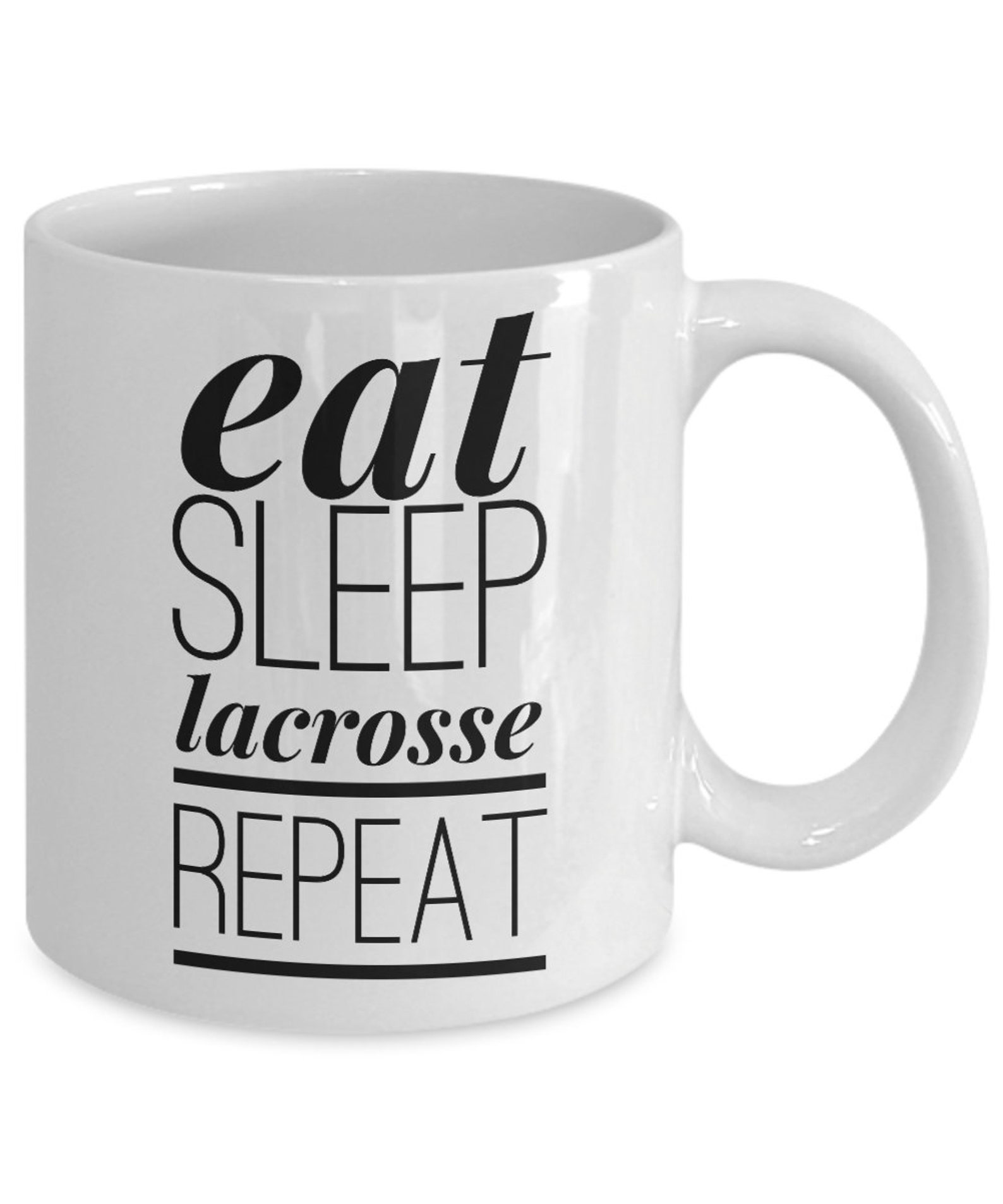 Lacrosse Gift Eat Sleep Lacrosse Repeat Mug Lacrosse Player Etsy