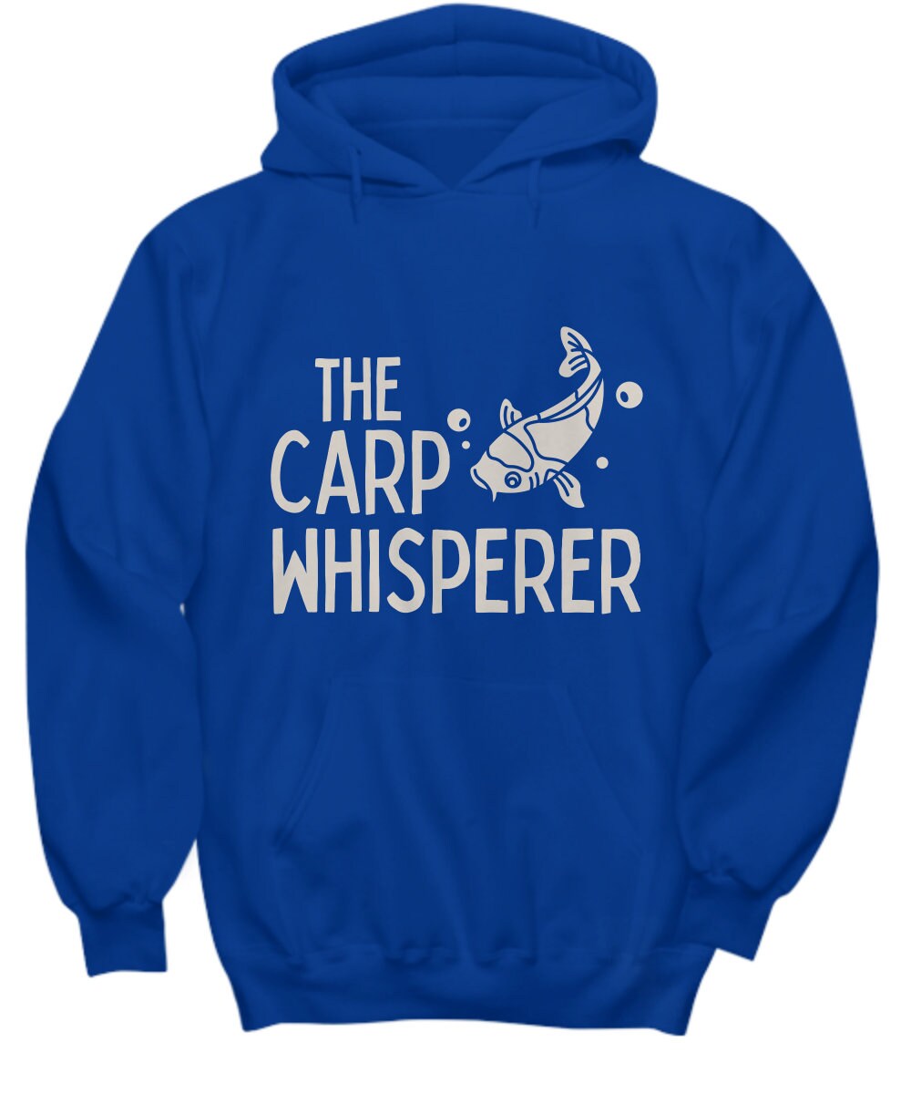 Carp Whisperer Hoodie, Carp Fishing Hooded Sweatshirts, Fisher Gift Father, Hoodies and Sweatshirts for Fishers, Best Christmas Fish Present