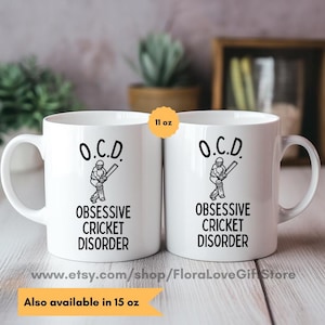 Cricket Geschenk Becher für Cricket Spieler Kaffeetasse lustige Cricket Geschenke ocd Cricket Becher Cricket Team präsentiert Weihnachtsgeschenk für Cricket Fan