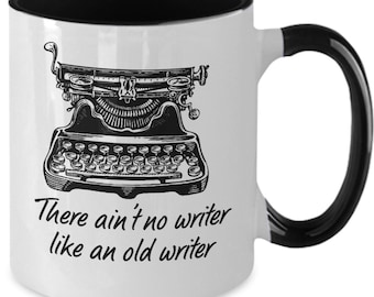 Older writer mug, elderly writer gift, mug for older writer, storyteller coffee cup, Story teller christmas gift, Storyteller gifts, ceramic