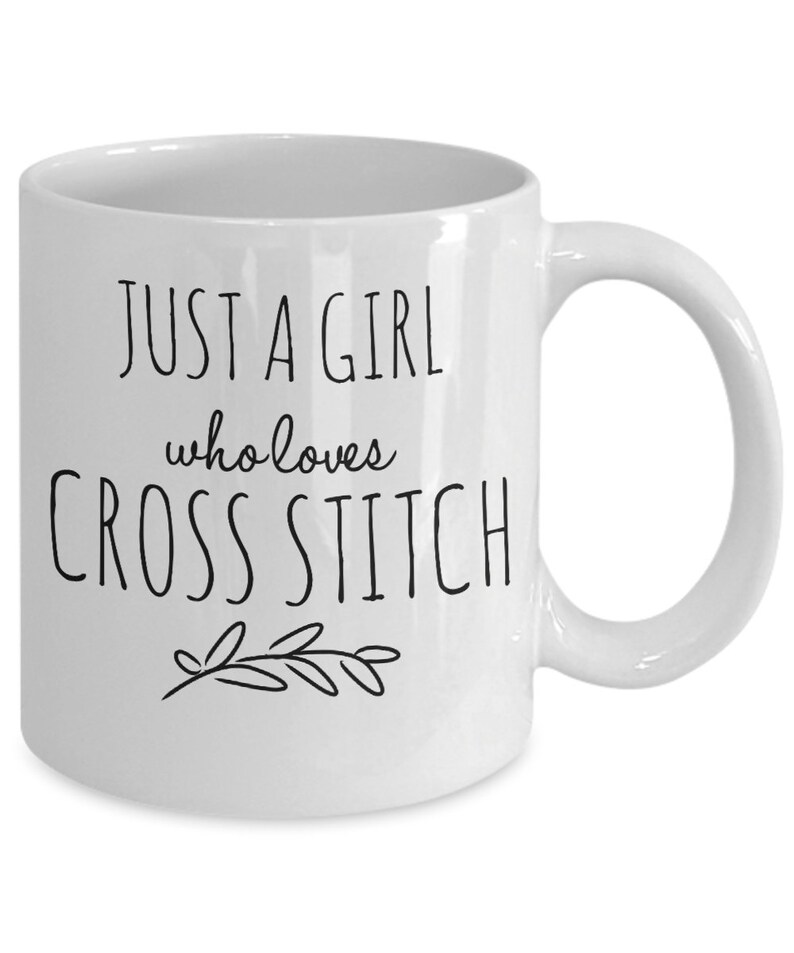 Cross stich gift, Love cross stitch gift, Cross stitch cup, cross stitch coffee cup, Needlework mug , Embroidery gift, Cross stitch lover image 4