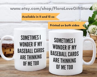 Regalos de colección de tarjetas de béisbol, tarjetas coleccionables de béisbol, regalos de colección, taza de café de béisbol, recuerdos deportivos de colección de tarjetas coleccionables