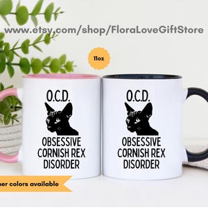 Cornish rex cat owner gift Cornish Rex coffee cup funny Cornish rex mug ocd cat obsessed gift cat owners presents love cornish rex christmas