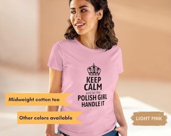 Polish gift for her Polish shirt for woman from Poland  funny Polish lady Keep calm Tee Polish tshirt