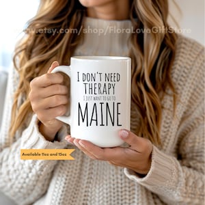 Tazza del Maine Preferirei essere nel Maine, regalo nostalgico per i nati nel Maine. Tazza da caffè Love Maine Coast, tazza terapeutica per i residenti di Cape Cod.