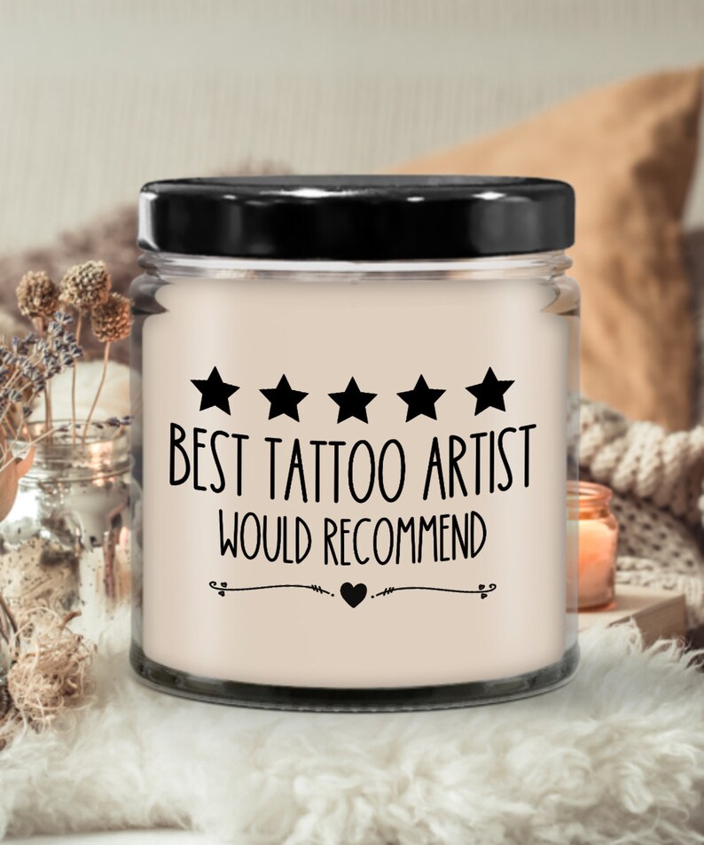 Tattoo artist gift, tattoo artist candle, gift for tattoo artist, soy candle, thank you gift, tattooist gift, tattooist gifts, tattoo studio image 6