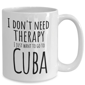 Cuba mug, Cuba gift, Dreaming of Cuba coffee cup, Cuban mug, Sala Cuba pride gift, Cuba love gift mug, I love Cuba coffee mug, Cuban gifts image 3