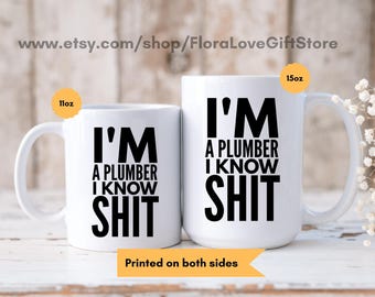 Funny plumber gift for plumber mug Funny gift for plumber gifts for plumbers, birthday plumber xmas gift rude plumber coffee cup Plumber cup