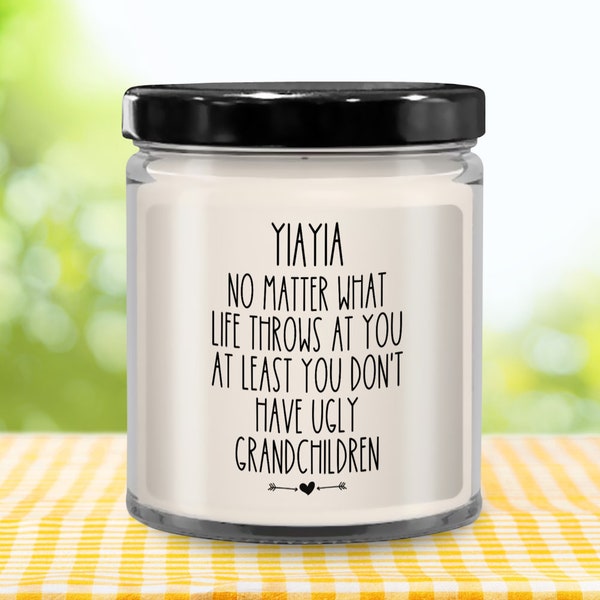 Yiayia gift, Yia yia candle, soy candle, ya ya gift, greek grandmother, yaya gifts, greek gifts, greek grandparents, yiayia christmas gifts