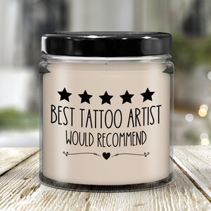 Tattoo artist gift, tattoo artist candle, gift for tattoo artist, soy candle, thank you gift, tattooist gift, tattooist gifts, tattoo studio image 2