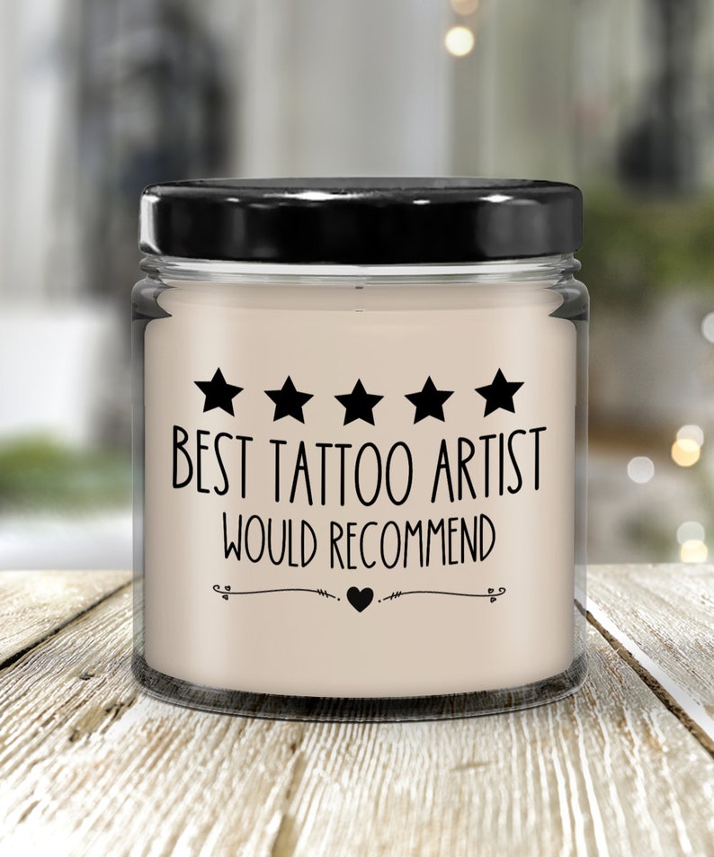 Tattoo artist gift, tattoo artist candle, gift for tattoo artist, soy candle, thank you gift, tattooist gift, tattooist gifts, tattoo studio image 2