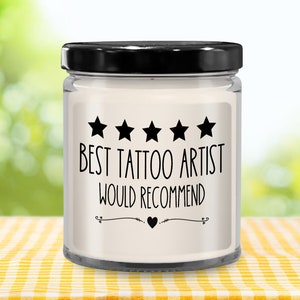 Tattoo artist gift, tattoo artist candle, gift for tattoo artist, soy candle, thank you gift, tattooist gift, tattooist gifts, tattoo studio image 3